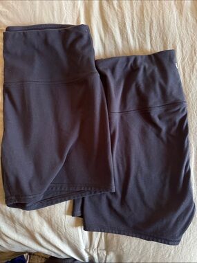 Reebok Black High-Rise Bike Shorts Duo
